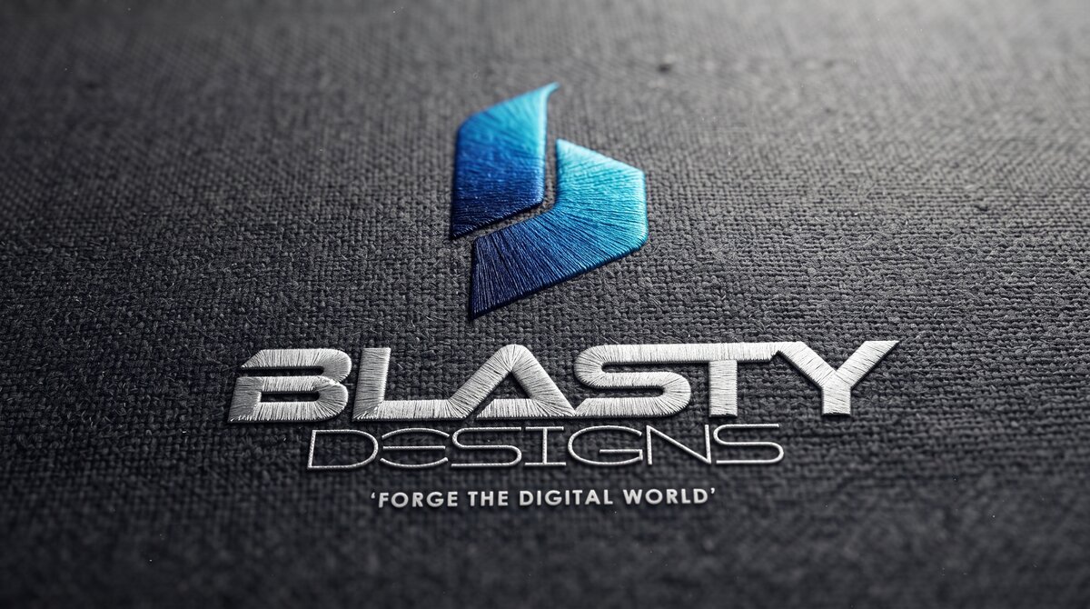 Blasty Designs embroidered logo mark