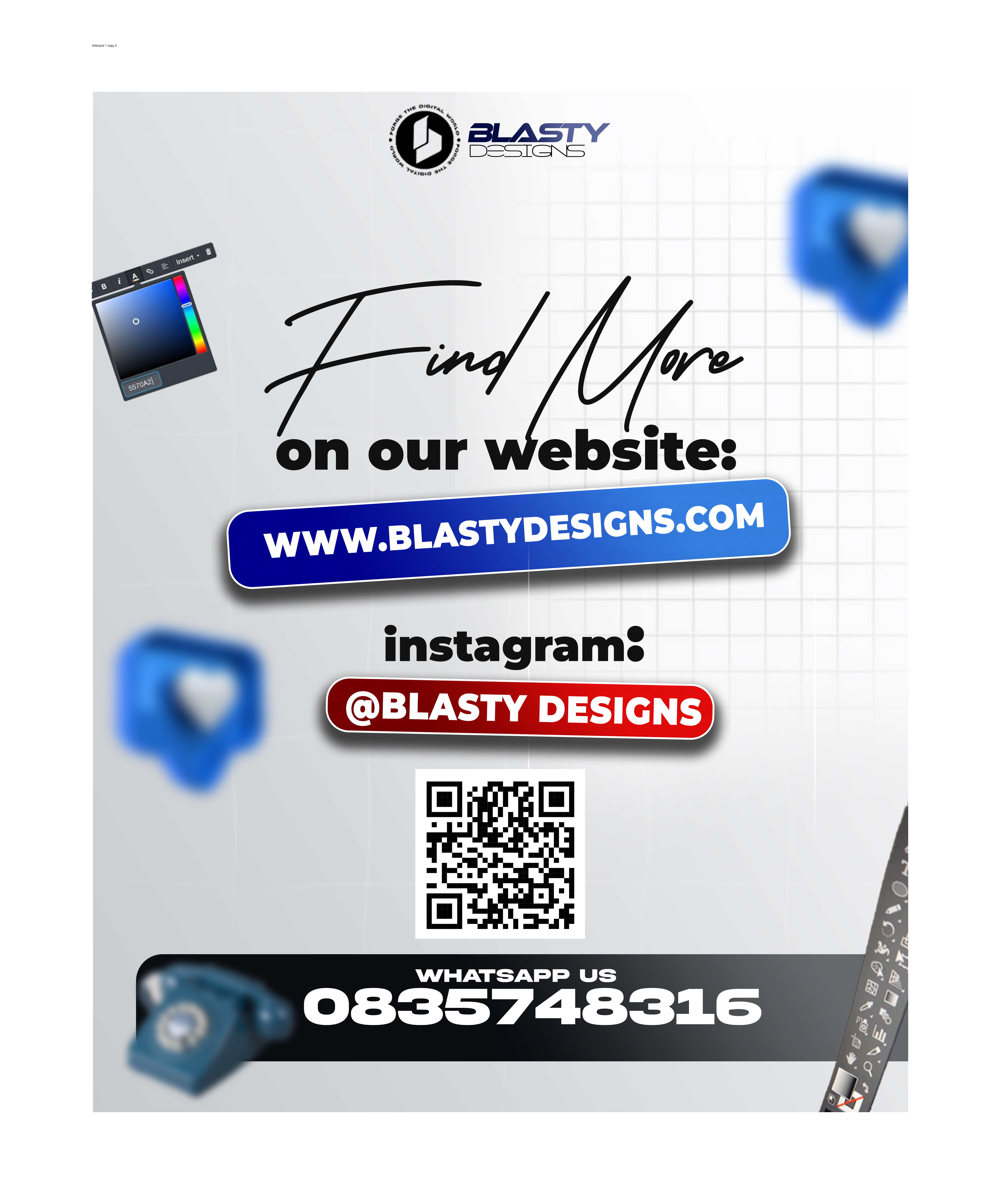 Blasty Designs social post - find more on our website
