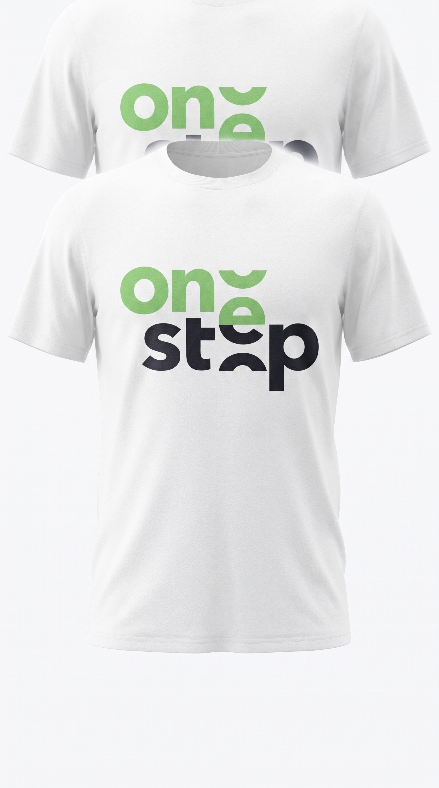 One Step logo on staff t-shirt