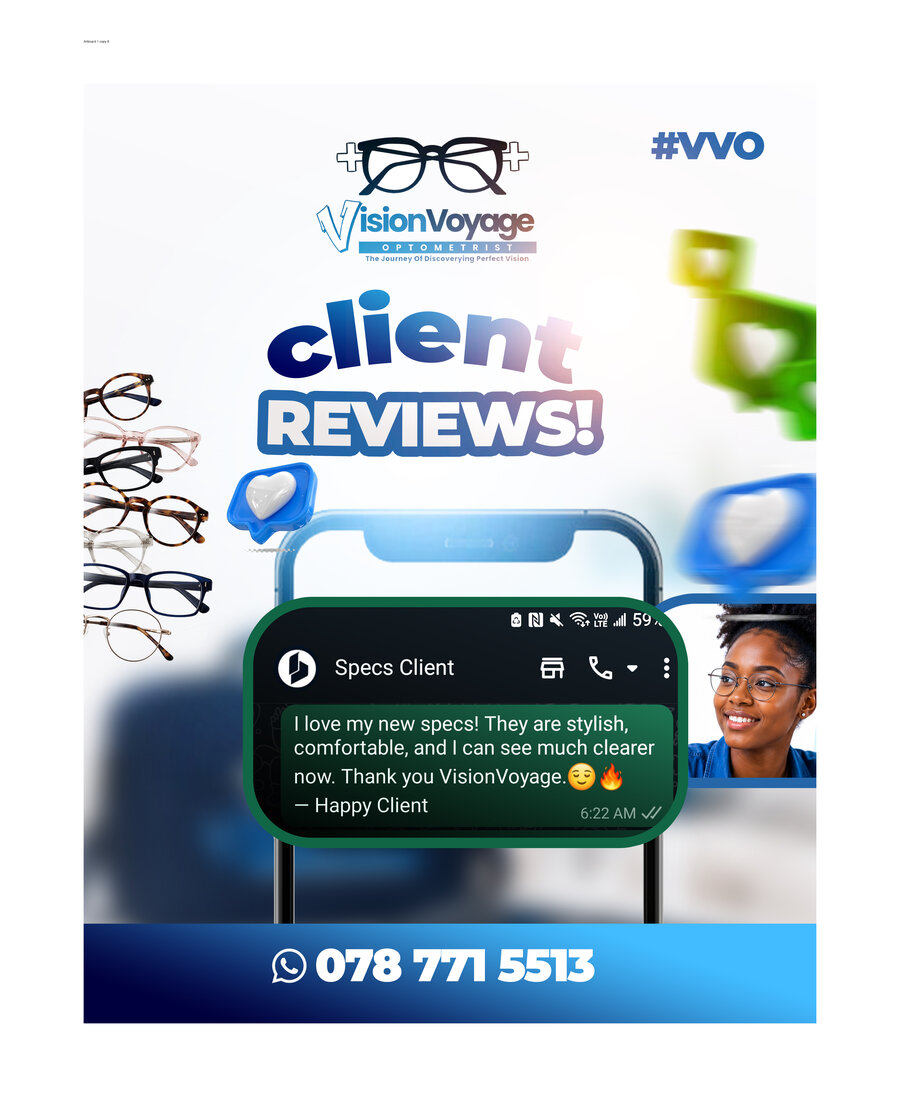 Vision Voyage business card with contact details